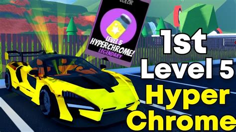 Jailbreak hyperchrome value - 500k for any hyper 1 that isn’t red or green and the values skyrockets especially after lvl 3 with red green being the most valuable. 2. Zero-__two • • 8 mo. ago. Holy the rise from lvl 3 to 4. 2. Negative-Profit5891 • 5 mo. ago. Pretty accurate but lvl 5 is 90M basically a torpedo+celsior+brulee or a javelin depends.